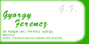 gyorgy ferencz business card