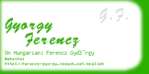 gyorgy ferencz business card